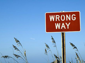 wrong way