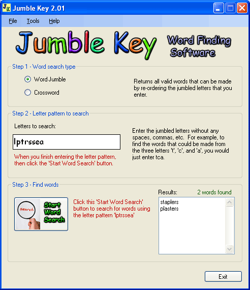 Jumble Key screen shot